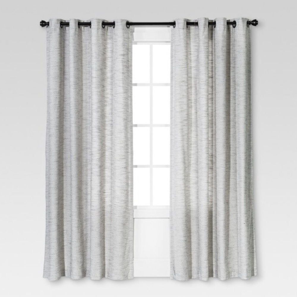 Threshold Silver Textured Grommet Window Curtains